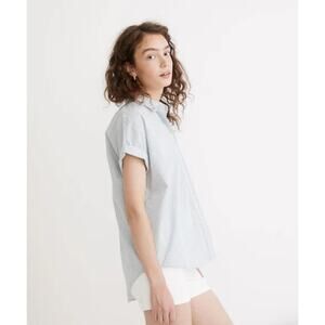 Madewell Courier Pintuck-Back Shirt in Stripe